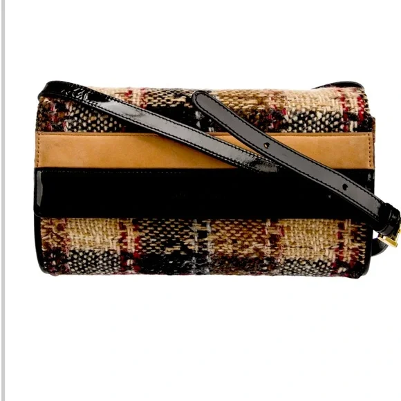 VINTAGE Burberry Tweed Crossbody Bag - Picture 2 of 10